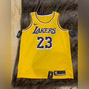 Men’s Nike Authentic Lebron James Dri Fit Lakers Jersey